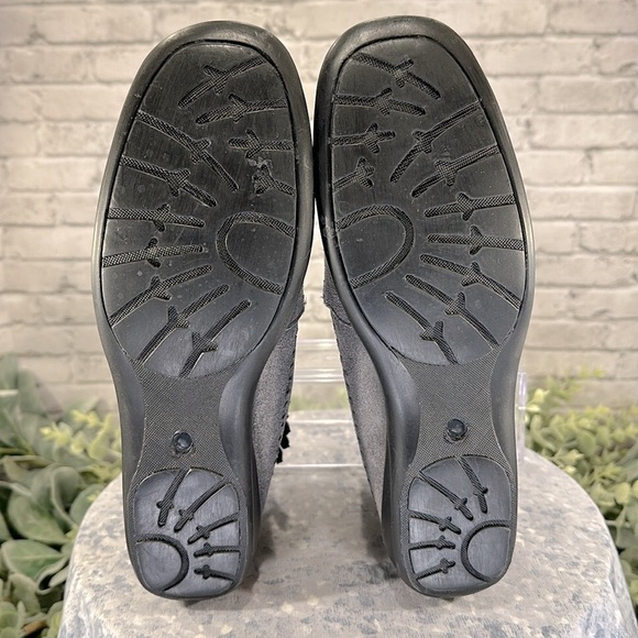 Comfort Ease by Blair - Gray Suede Moccasin Ankle Zip Booties WMS 6.5W🩶VGUC - Picture 12 of 15